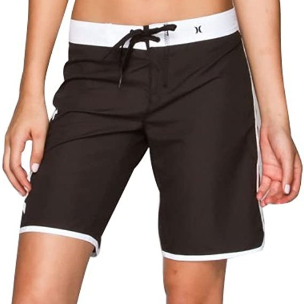 Hurley Supersuede Solid 9" Beachrider Juniors Boardshorts - Black